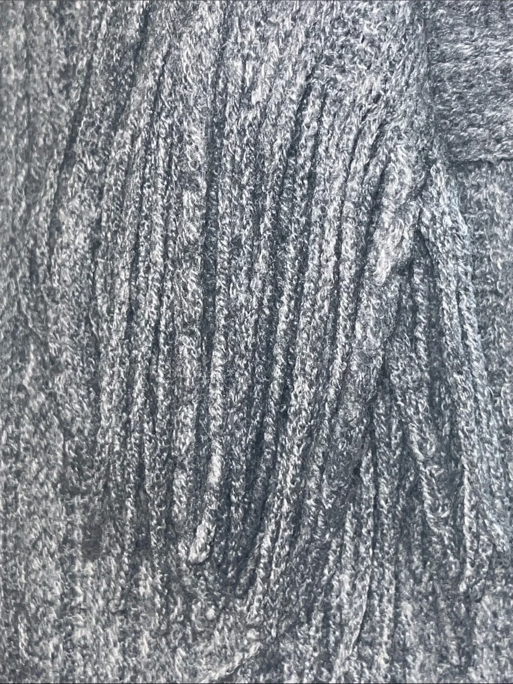 Classic Ribbed Gray Scarf - Women Accessories Super Soft Knit S195